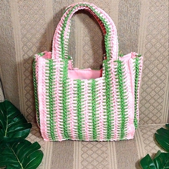 NWT Vintage Havana Mini Straw Tote - Picture 3 of 15